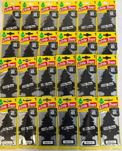 24x Magic Little Trees Air Freshener BLACK ICE