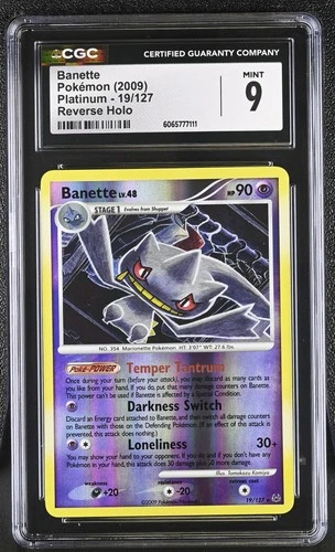 CGC 9 Banette 19/127 Reverse Holo Platinum Pokémon Card