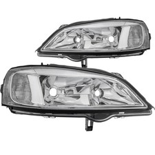 Halogen Scheinwerfer Set H7 chrom für Opel Astra G Cabriolet CC Caravan
