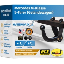 ANH&Auml;NGERKUPPLUNG starr f&uuml;r Mercedes M-Klasse 11-15 +13polig E-Satz ABE