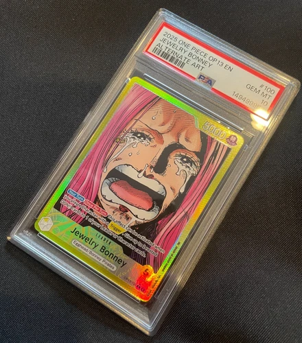 Jewelry Bonney One Piece TCG Carrying On His Will OP13-100 Alt Art Leader PSA 10