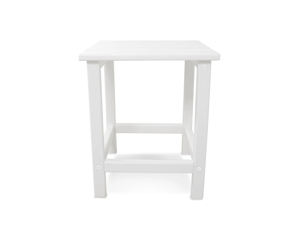 Mesa auxiliar POLYWOOD Long Island 18", blanca Foto 4 de 4