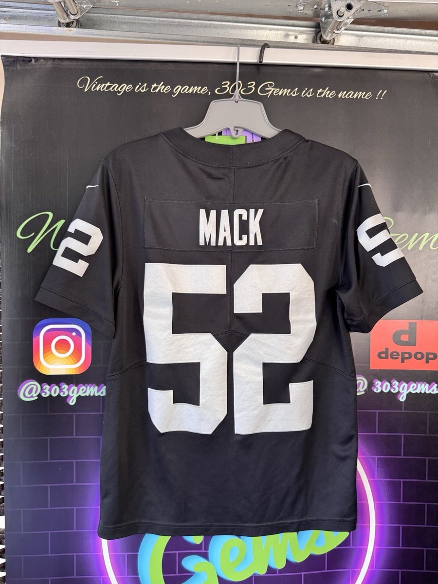 Authentic Nike Khalil Mack #52 Oakland Raiders Vapor Black Limited