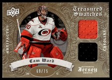 2008-09 Artifacts Treasured Swatches Dual Gold Cam Ward 69/75 Carolina