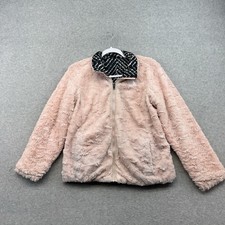 North Face Jacket Kids Large Girls Pink Fleece Reversible Mossbud Swirl Full Zip