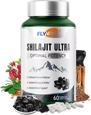 Flynew Shilajit Ultra Optimal Potency, Energy& Vitality, Shilajit L-arginine