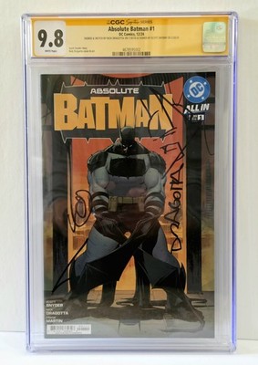 Absolute Batman #1 CGC SS 9.8 1st Print 2x SIGNED SNYDER & DRAGOTTA + SKETCH  