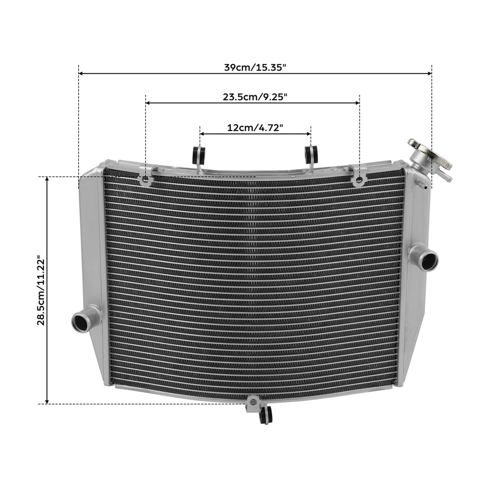 Refrigerador de radiador compatível com Kawasaki Ninja ZX6R ZX636 2013-2023 2021 2022 23 - Imagem 2 de 4