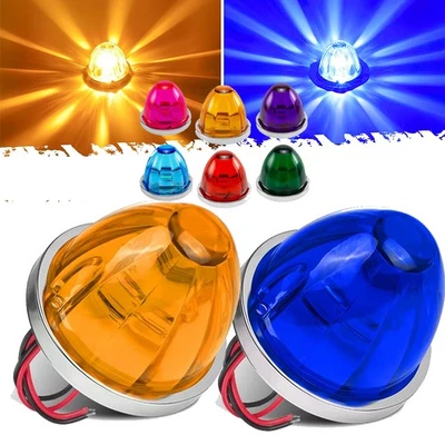 LED Wassermelonen Seitenmarker Licht Bremsblinklicht Lkw Anhänger Signal - Bild 1 von 4