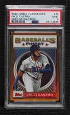 2020 Topps Finest Flashbacks Gold Refractor 47/50 Willi Castro PSA 9 MINT 10c6