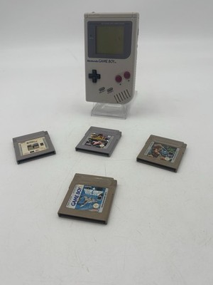 Nintendo Game Boy DMG-01 Konsole + 4 Spiele Bundle Tetris Top Gun Fortress