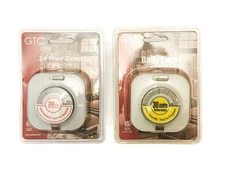 GTC 24 Hour Indoor Daily Timer 30 Minute Intervals AND Daily Timer V2 2 Pack