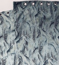 Dunelm Leaf Patterned Lined Eyelet Curtains - 117x182cm