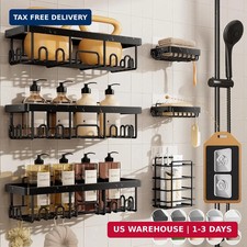 Shower Caddy 6-Pack, Advanced Rustproof Design, No Drilling Adhesive Shelves, Ra