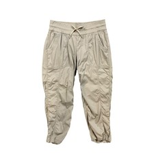 The North Face Pants Womens S Small Khaki Aphrodite 2.0 Capri Drawstring Stretch