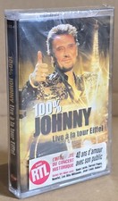 JOHNNY HALLYDAY - LIVE A LA TOUR EIFFEL - K7  AUDIO - NEUVES SCELLE