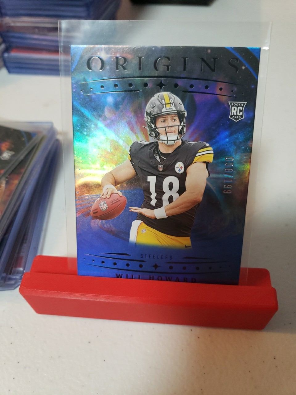 2025 Panini Origins - Rookies Will Howard, Will Howard #120 Holo Blue /199 (RC)