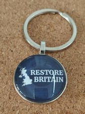 Restore Britain Pin Badge And Keyring