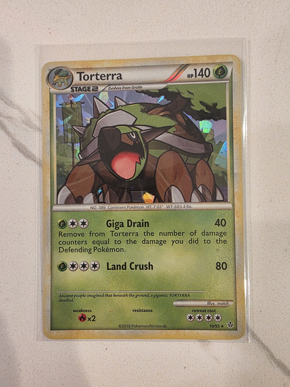 Torterra - 10/95 Unleashed (Pokemon) Cracked Ice Holo Rare - LP/NM Card
