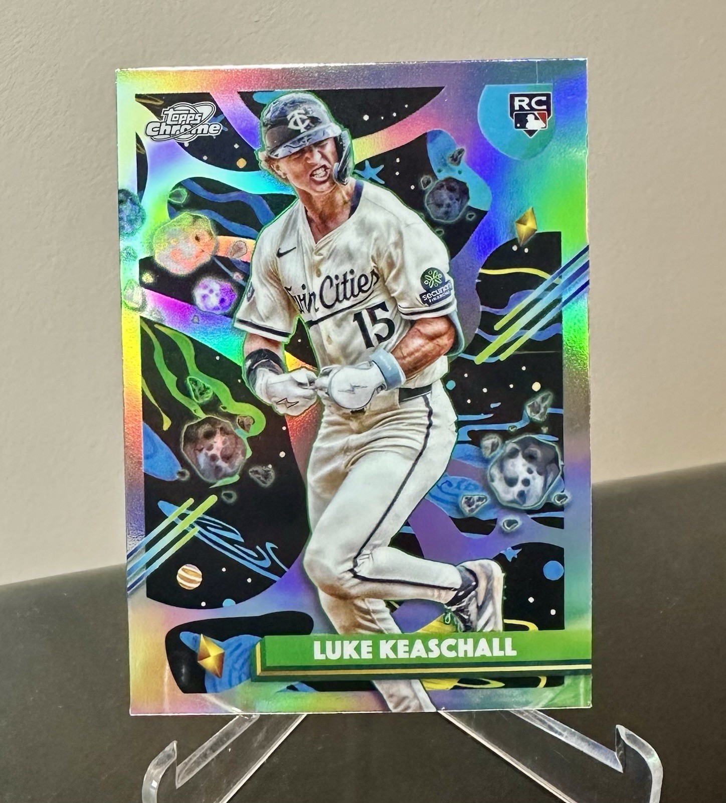 Luke Keaschall 2025 Topps Cosmic Chrome Refractor Rookie #153