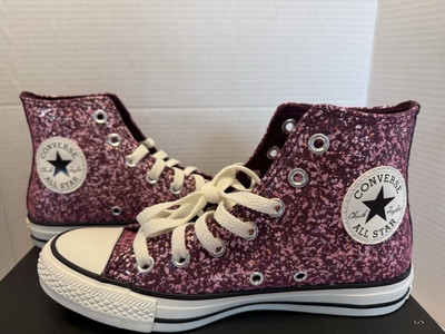 Converse Chuck Taylor All Star Hi Purple Pink Glitter Shoes