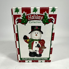 Holiday Collection Snowman Figurine Resin Painted Boxed Christmas 2004 4in