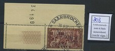 Saarland 303, Eckrand, Bogennummer gestempelt s. Scan #h677