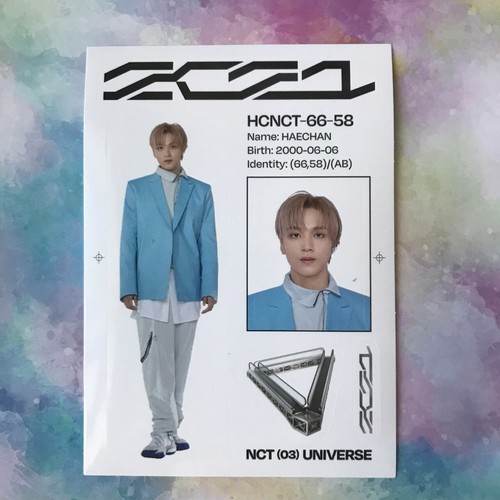 Versión de libro de fotos del universo del tercer álbum NCT Pegatina postal oficial nueva - Imagen 13 de 32