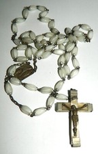 chapelet en perles d'opaline début 1900