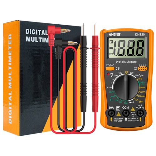 LCD Digital Multimeter AC DC Voltmeter Ammeter Ohmmeter Volt Tester Leads Meter - Picture 2 of 12