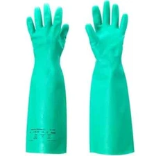 (12 Pair) Ansell Solvex 37-185 Elbow-Length Chemical Resistant Gloves