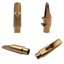 Eastern music hot sale Satin Gold plated metal alto Saxophone mouthpiece