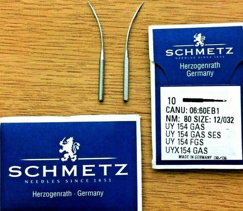 SCHMETZ UYX154 GAS SES NM:80 SIZE12/032 L BALL POINT INDUS SEWING MACHINE NEEDLE - Picture 2 of 2