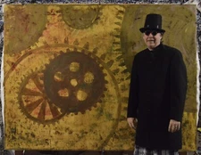 Steam punk original￼ XL Painting 81” X 62” XL (6ft. 9in)Abstract Industrial