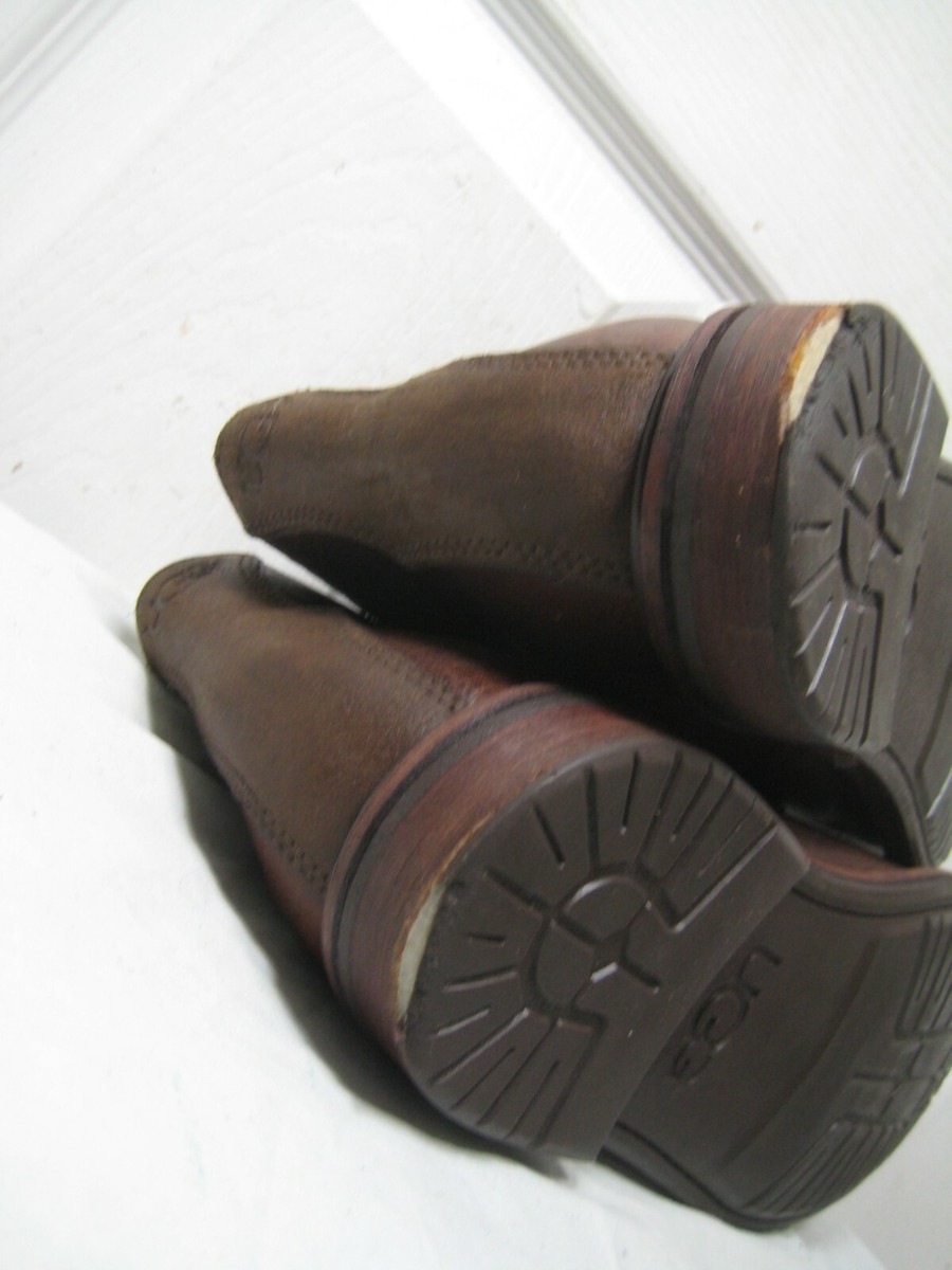 UGG Australia Graham Monk Brown Espresso Leather Ankle Boot  display picture 1