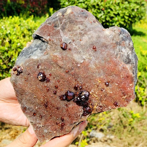 Muestra mineral simbiótico granate natural y esfalerita de 6,38 lb - Imagen 3 de 11