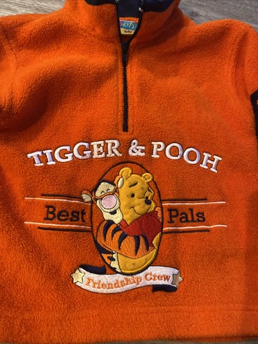 Winnie Pooh And Tigger Disney Store Pullover Fleece Sweatshirt Sz 4 -2006 - Picture 3 of 9