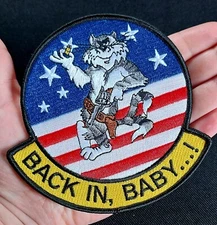 BACK IN, BABY...! Grumman F-14 TOMCAT US Navy Fighter Squadron VF MILITARY Patch