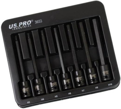 SET DI 8 CHIAVI A PIPA ESAGONALI 8 - 19mm CHIAVI BUSSOLA 8 10 11 12 13 14 17 19