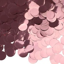 1" Round Confetti - Metallic Pink - 10oz Bulk - Premium Large Circle Shiny Fo...