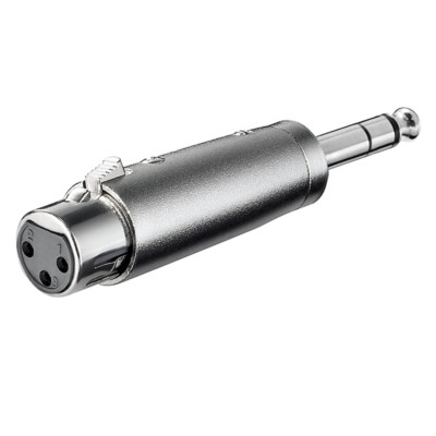 Audio Mikrofon Adapter XLR Kupplung Buchse 3 polig auf 6,3mm Klinke Stecker