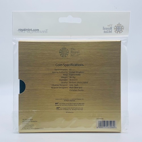 Royal Mint James Bond 2020 bu £ 5 corona paquete sellado de monedas - elige tu moneda - Imagen 9 de 13