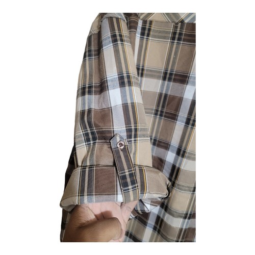 RED APE Shirt Mens Shirt Size 5X Multicolor Embroidered Plaid Y2k Hip Hop - Picture 4 of 10