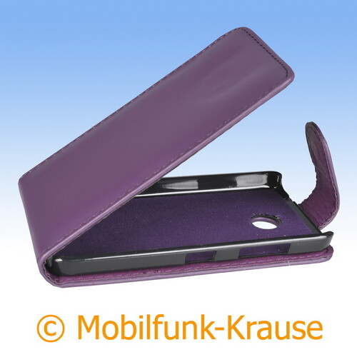 Flip Case Etui Handytasche Tasche Hülle f. Nokia Lumia 635 (Violett) - Bild 1 von 1