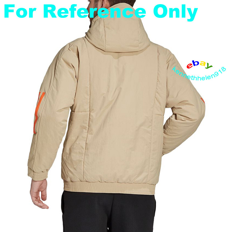 ADIDAS BTS HOODED JACKET COAT FT2446 BEIGE ORANGE MENS SIZE