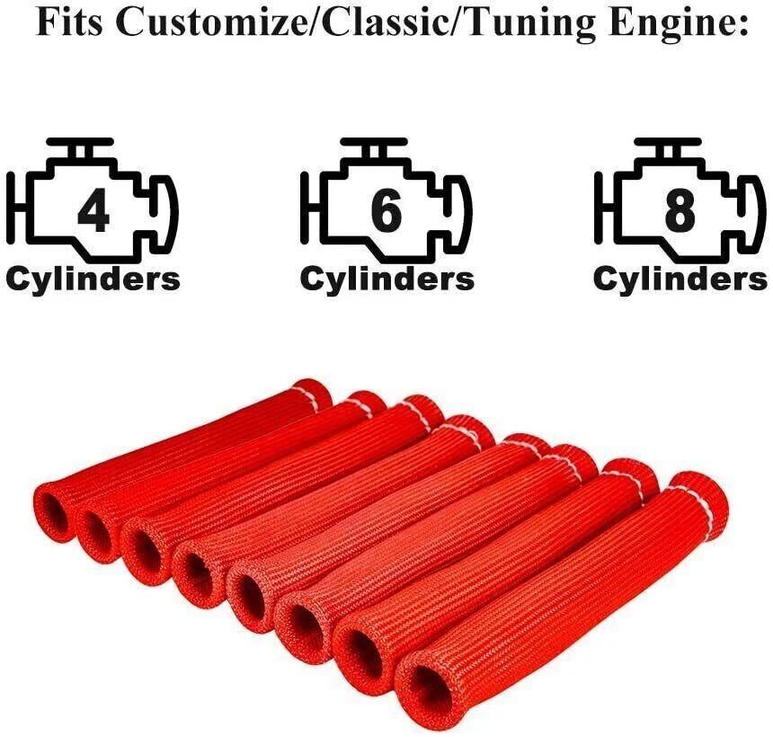 2500° Spark Plug Wire Boots Protector Sleeve Heat Shield Cover For LS1/LS2/LS4 - Image 3 of 4