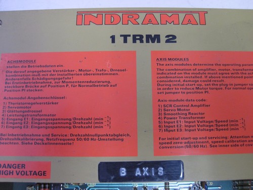 100% WARRANTY Indramat 1TRM2-G11-W0/033 1TRM2 1-TRM-2 Servo Drive Controller - Picture 2 of 5