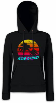 80s Child Damen Hoodie Pullover Audio Synthesizer Wave Electro DJ MC Fun