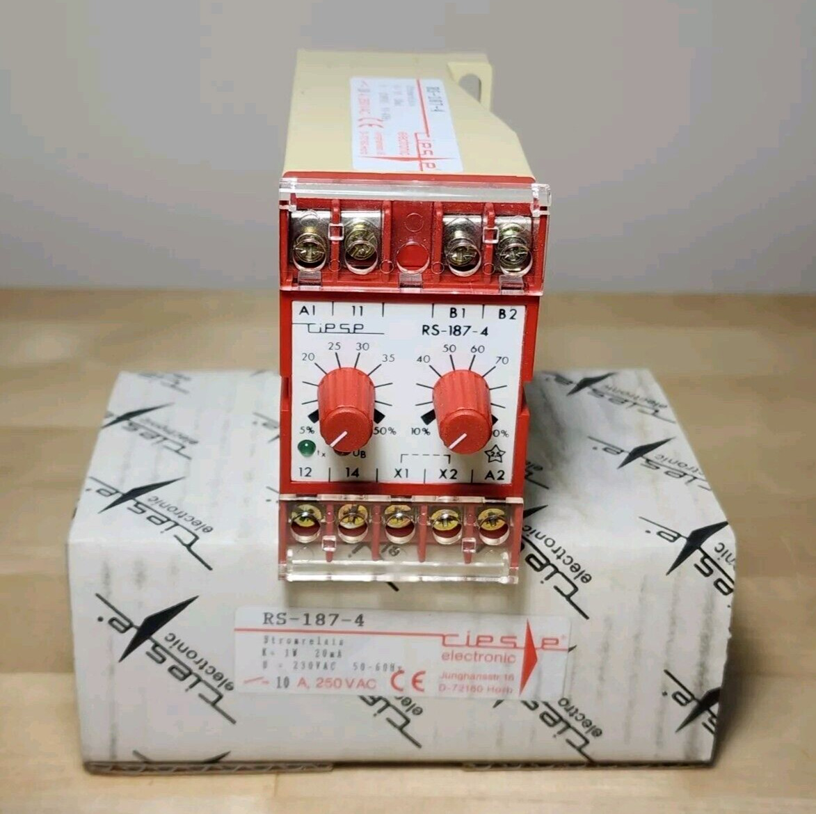 Riese RS-187-4 Current Monitoring Relay 230VAC Adjustable Overcurrent
