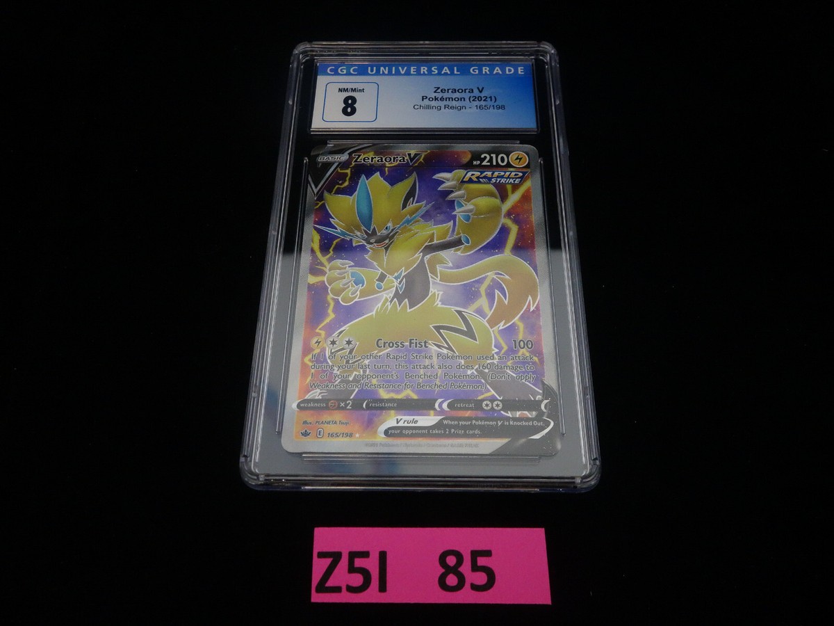 CGC 8 Pokemon Chilling Reign Zeraora V Full Art #165/198 | eBay